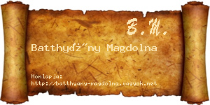 Batthyány Magdolna névjegykártya