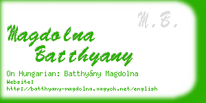 magdolna batthyany business card